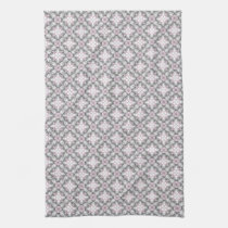 Pretty Pink Ornate Pattern kitchen Tea towel kitchen towels