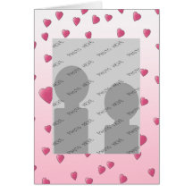 Pretty Pink Pattern of Love Hearts. Cards