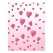 Pretty Pink Pattern of Love Hearts. Personalized Invite