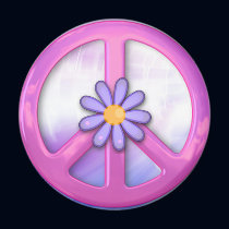 Pretty Pink Peace Sign magnets