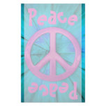 Pretty Pink Peace Sign Over Blue Abstract Explosio Stationery
