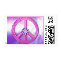 Pretty Pink Peace Sign Stamps