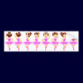 Pretty Pink Pixel Art Ballerina Bumper Sticker
