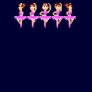 Pretty Pink Pixel Art Ballerinas Pirouetting Top