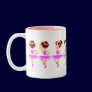 Pretty Pink Pixel Art Pirouetting Ballerina Mug