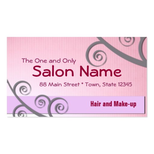Pretty Pink & Plum Business & Appointment Card Business Card Template (front side)