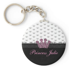 Pretty Pink Princess Crown Key Chains
