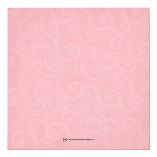 Pretty Pink Rose Baby Girl Shower Custom Announcements