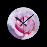 Pretty Pink Rose wall clocks