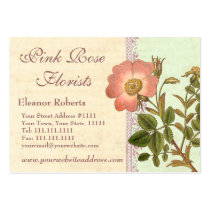 Pretty Pink Rose Garden Florist business cards