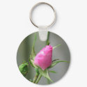 Pretty Pink Rose keychain