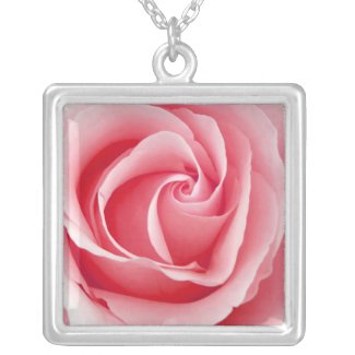 Pretty Pink Rose Pendant Necklace necklace