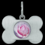 Pretty Pink Rose pet tags