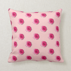 Pretty Pink Roses Repeat Patern Pillows