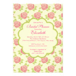 Pretty Pink Roses Spring Bridal Shower Invitation