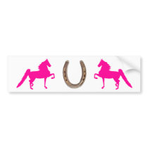 Pretty Pink Saddlebred Bumper Sticker bumper stickers