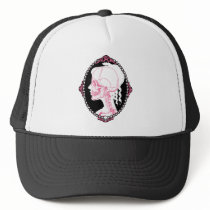 Pretty Pink Skull Cameo hats by evilinpink Pretty Pink Skull Cameo hats