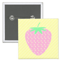 Pretty Pink Strawberry on Yellow Stripes.