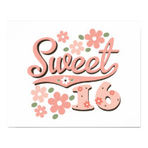 Pretty Pink Sweet 16 Poster Print posters