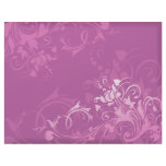 pretty pink swirl floral design letterhead