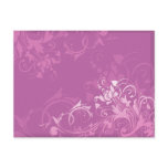 pretty pink swirl floral design postcard