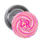 Pretty pink tones girly swirl monogram