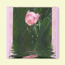 Pretty Pink Tulip Magnet