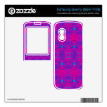 pretty pink turquoise lace look pattern decal for samsung gravity
