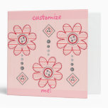 Pretty Pink Wall Flowers Binder
