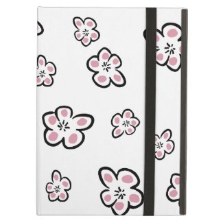 Pretty Pink & White Flower Blossoms Design iPad Air Cases