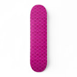 Pretty Pink &amp; White Retro Hearts Design Skate Board