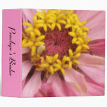 Pretty Pink Zinnia Custom Binder
