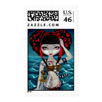 "Pretty Pirate Polly" Stamp