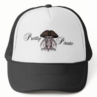 Pretty Pirate Skull with Hat