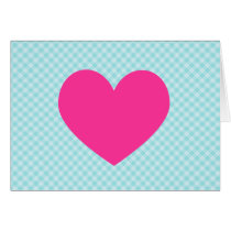 Pretty Plaid Card with Pink Heart cards