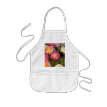 Pretty plastic flowers of unknown type & breed aprons