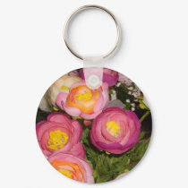 Pretty plastic flowers of unknown type & breed keychains by Moondial Pretty plastic flowers of unknown type & breed keychains