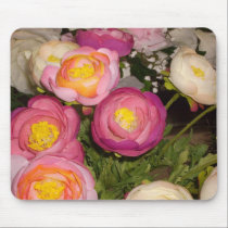 Pretty plastic flowers of unknown type & breed mousepads