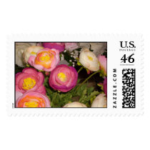 Pretty plastic flowers of unknown type & breed postage