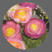 Pretty plastic flowers of unknown type & breed stickers