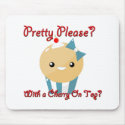 Pretty Please Cherry On Top Muffin Girl mousepads