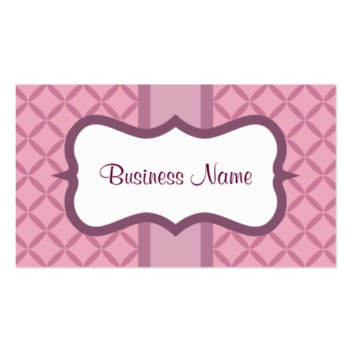 Pretty Plum Business Card (front side)