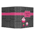 Pretty Polka Dot and Cupcakes Bakery Binder