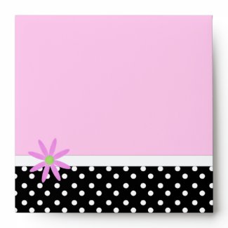 Pretty Polka Dot and Floral Envelope envelope