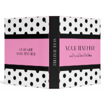 Pretty Polka Dots Vinyl Binder