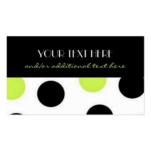 Pretty Polka Dots Business Card Templates (front side)