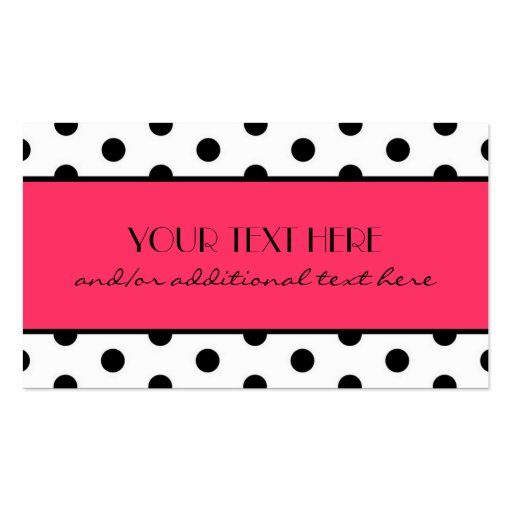 Pretty Polka Dots Business Card Templates (front side)