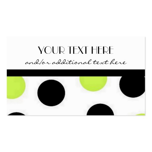 Pretty Polka Dots Business Cards (front side)