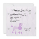 Pretty Poodle Personalized Invitation