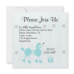 Pretty Poodle Personalized Invite